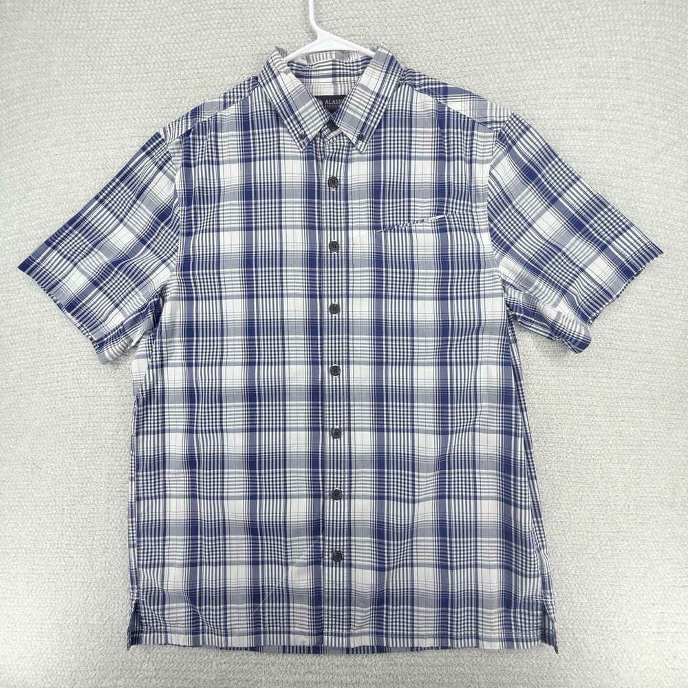 Alaskan Hardgear Borealis Shirt Mens Large Tall Check Plaid Short Sleeve Duluth‎